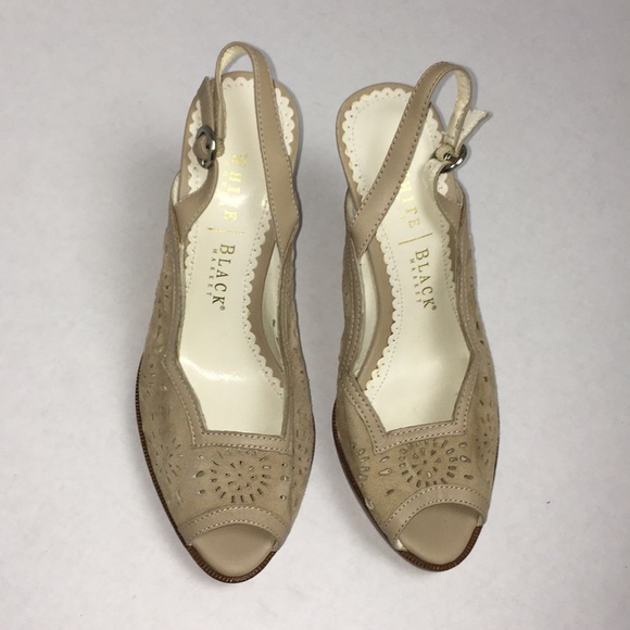 White House Black Market Shoes - 4/25 White House Black Market Suede Heels